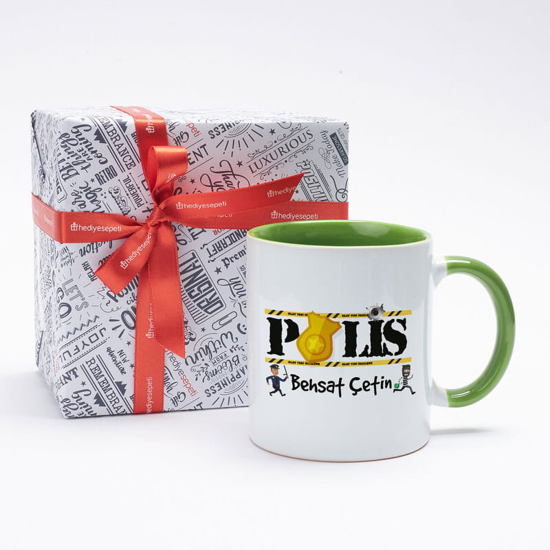 Polislere Özel Tasarımlı Hediye Renkli Kahve Kupası