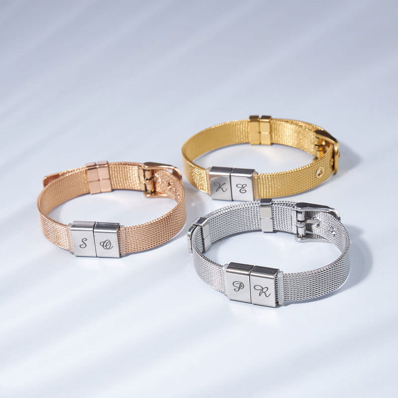 Sevgili Harfler Özelleştirilebilir Örme Hasır Bileklik