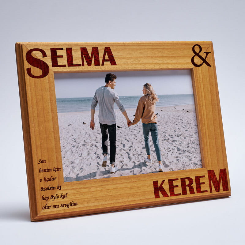 Sevgiliye Özel Ahşap Çerçeve