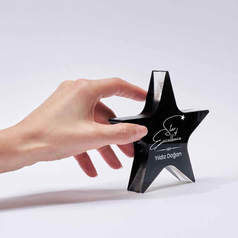Star Of Excellence Tasarımlı İsme Özel Yıldız Akrilik