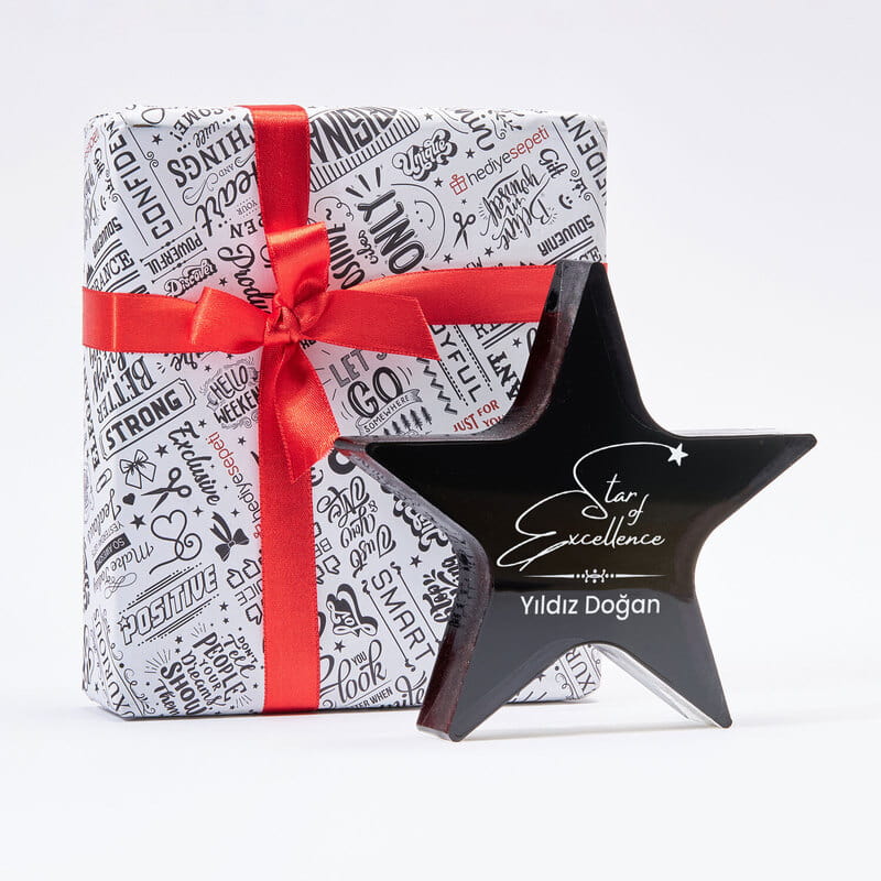 Star Of Excellence Tasarımlı İsme Özel Yıldız Akrilik