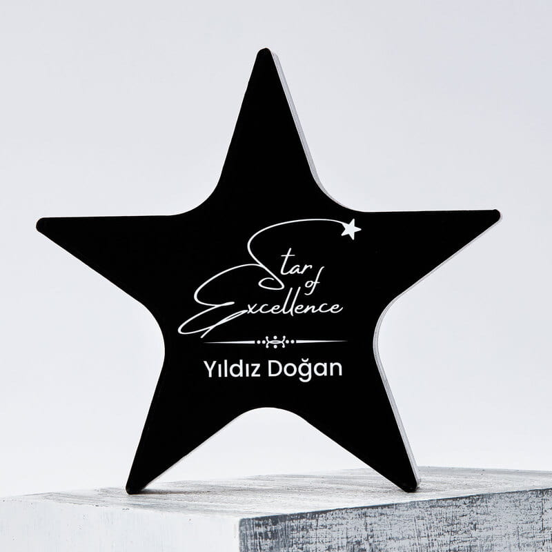Star Of Excellence Tasarımlı İsme Özel Yıldız Akrilik
