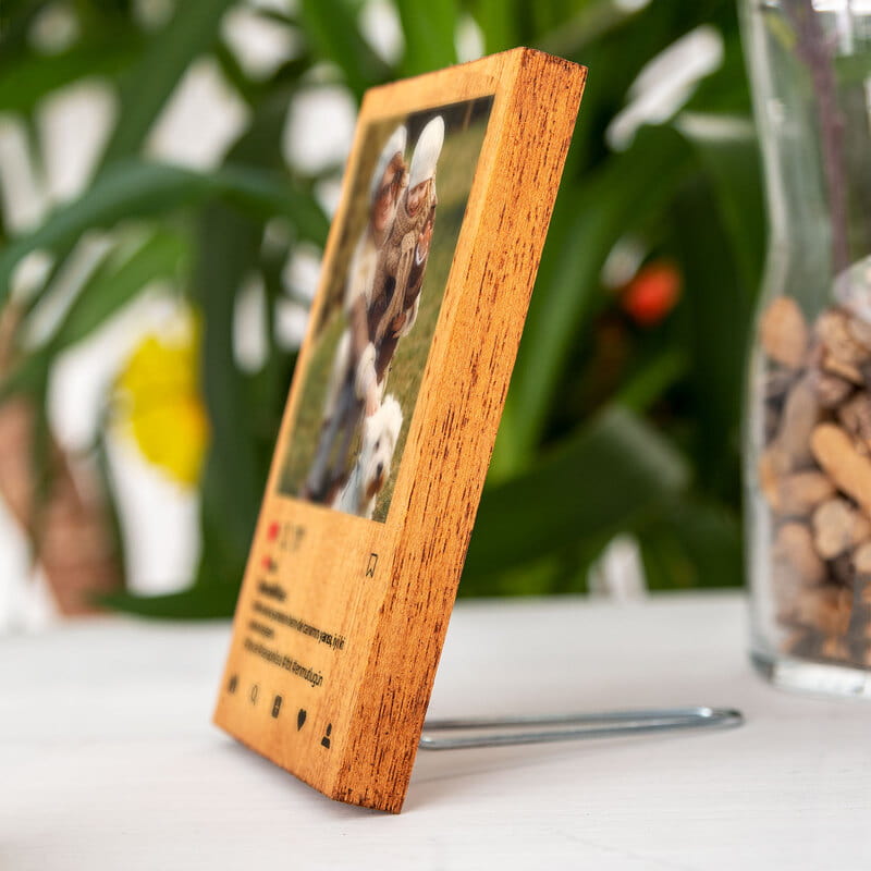 Teyzeye Hediye İnstagram Tasarımlı Kişiye Özel Masif Çerçeve