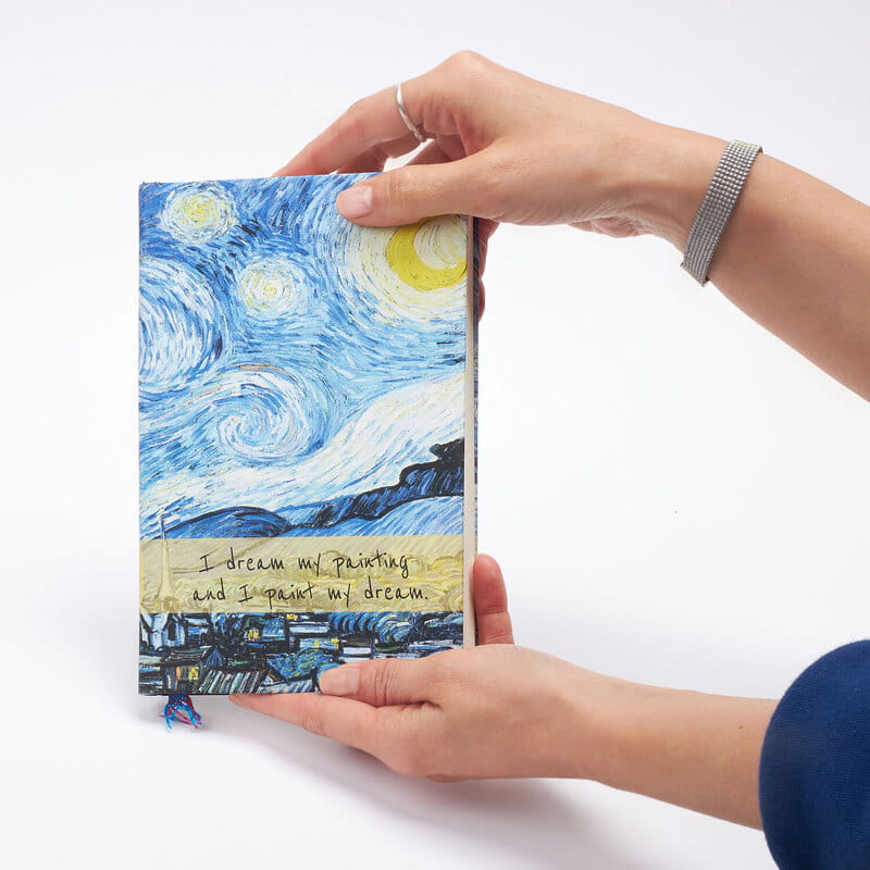 Van Gogh Yıldızlı Gece Tasarımlı Çok Sayfalı Çizgisiz Defter
