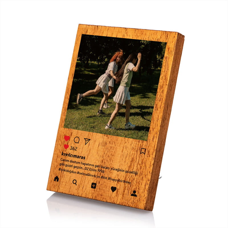 Yakın Arkadaşa Doğum Günü Hediyesi İnstagram Masif Çerçeve
