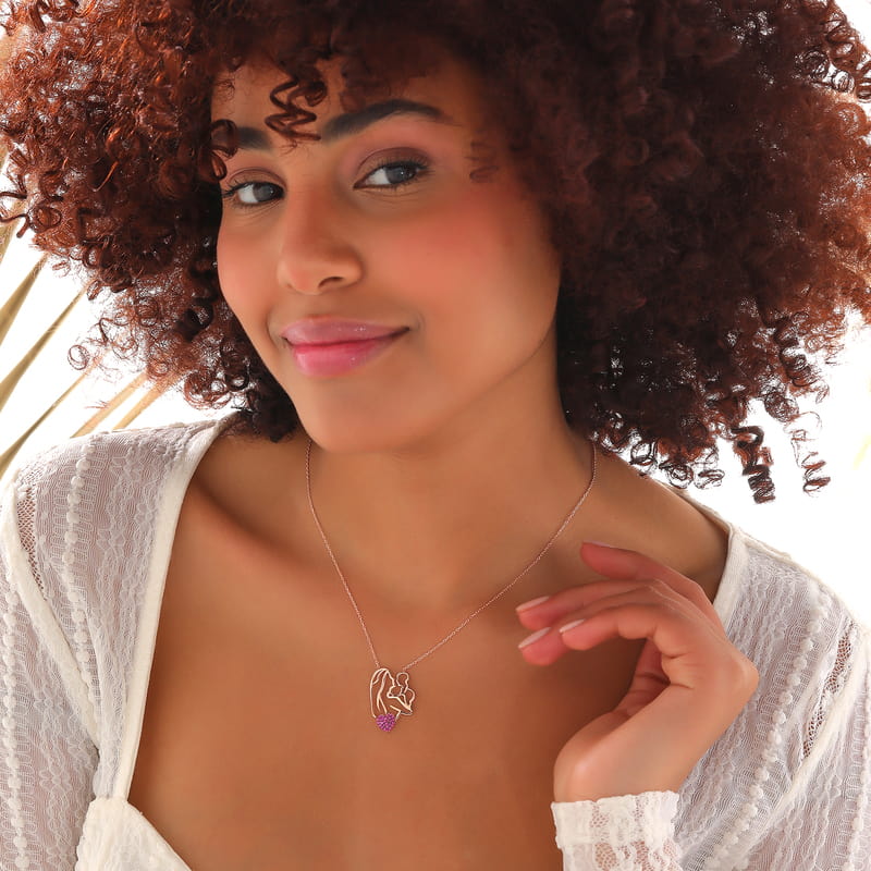 Yeni Annelere Hediye Özel Gümüş Kolye