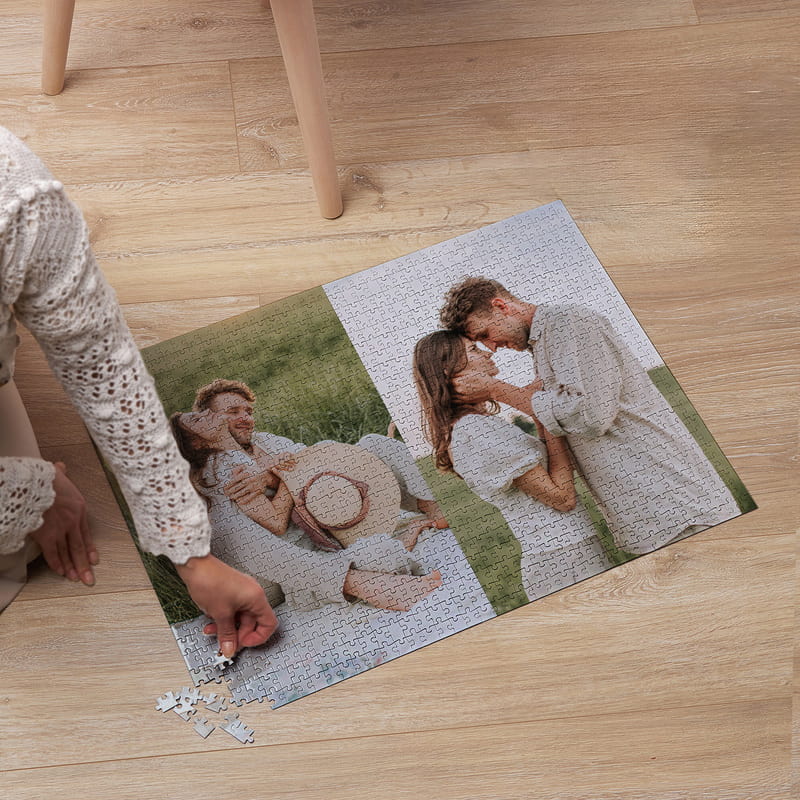 1000 Parça 2 Fotoğraf Kolajlı Puzzle