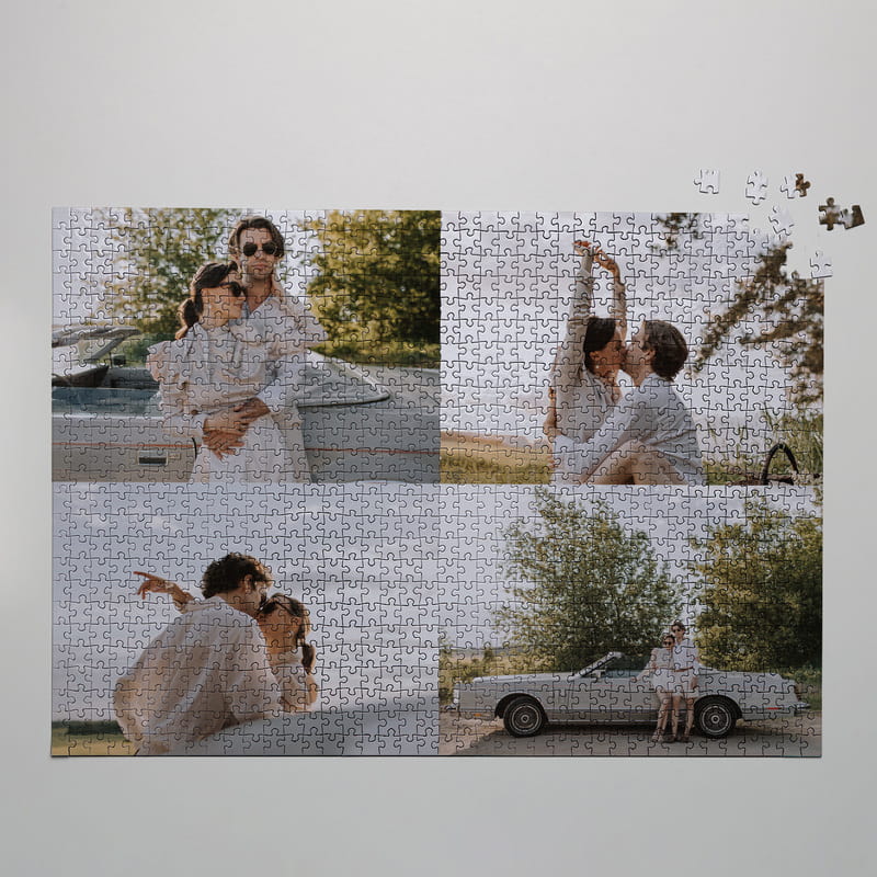 1000 Parça 4'lü Fotoğraf Kolajlı Puzzle Kutulu