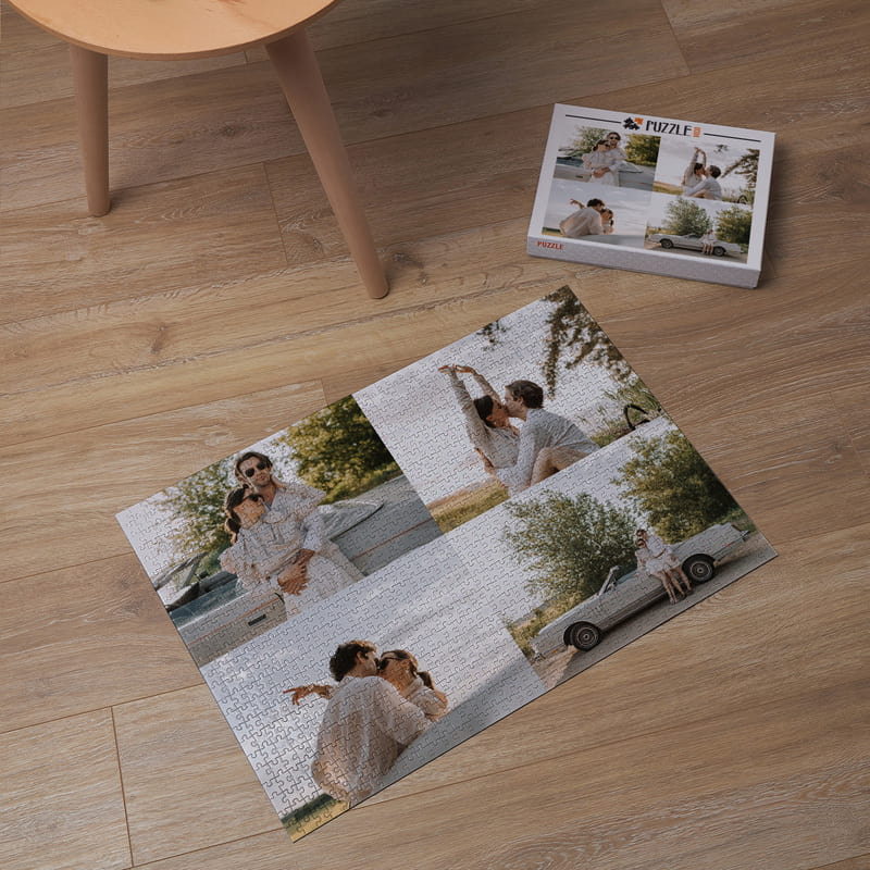 1000 Parça 4'lü Fotoğraf Kolajlı Puzzle Kutulu