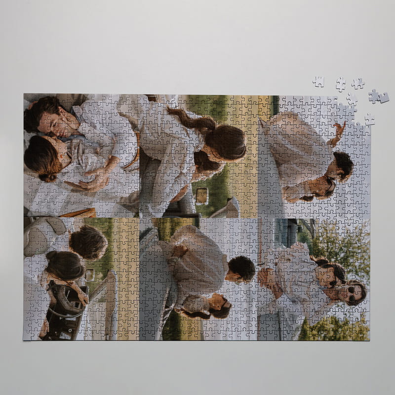 1000 Parça 6'lı Fotoğraf Kolajlı Puzzle Kutulu