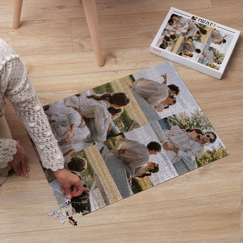 1000 Parça 6'lı Fotoğraf Kolajlı Puzzle Kutulu