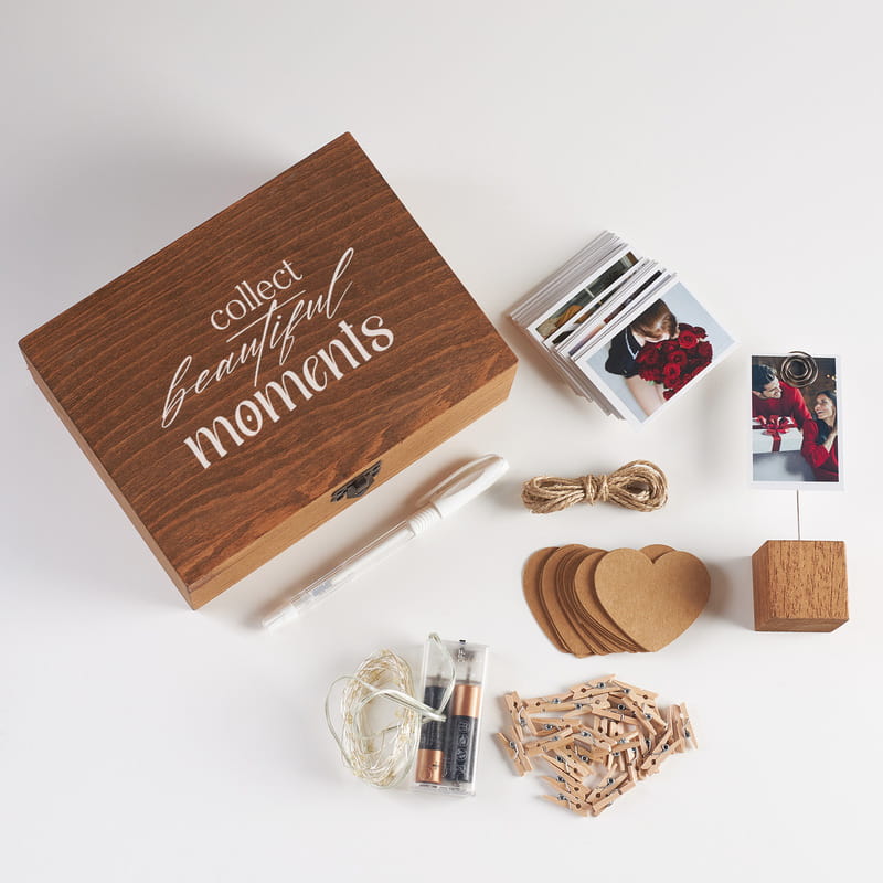 105 Fotoğraflı Kendin Yap Işıltılı Hatıralar Kutusu