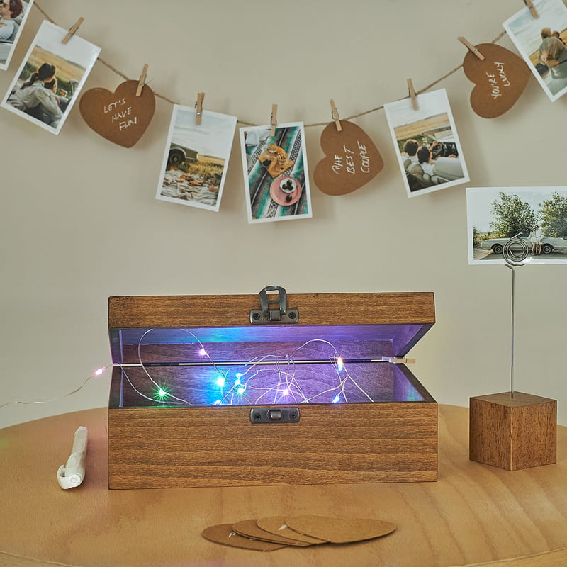 105 Fotoğraflı Kendin Yap Işıltılı Hatıralar Kutusu