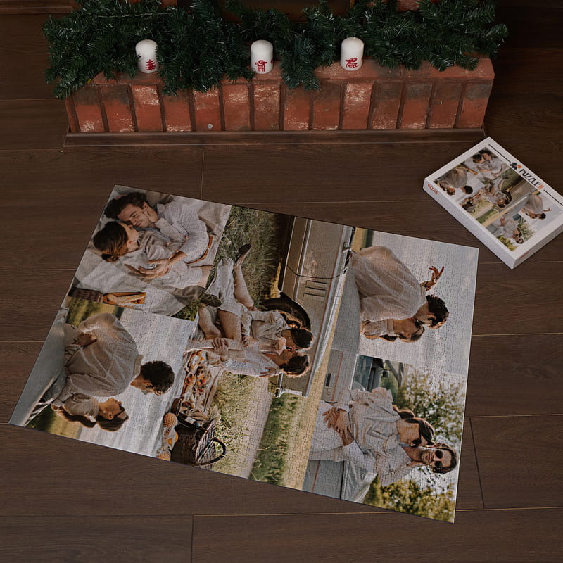 2000 Parça 5'li Fotoğraf Baskılı Kutulu Kolaj Puzzle