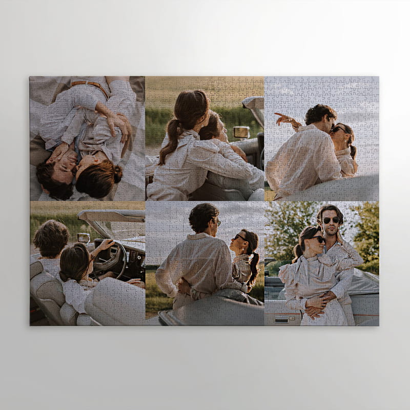 2000 Parça 6'lı Fotoğraf Baskılı Kutulu Kolaj Puzzle