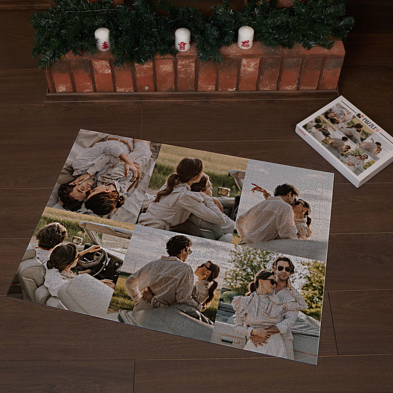 2000 Parça 6'lı Fotoğraf Baskılı Kutulu Kolaj Puzzle