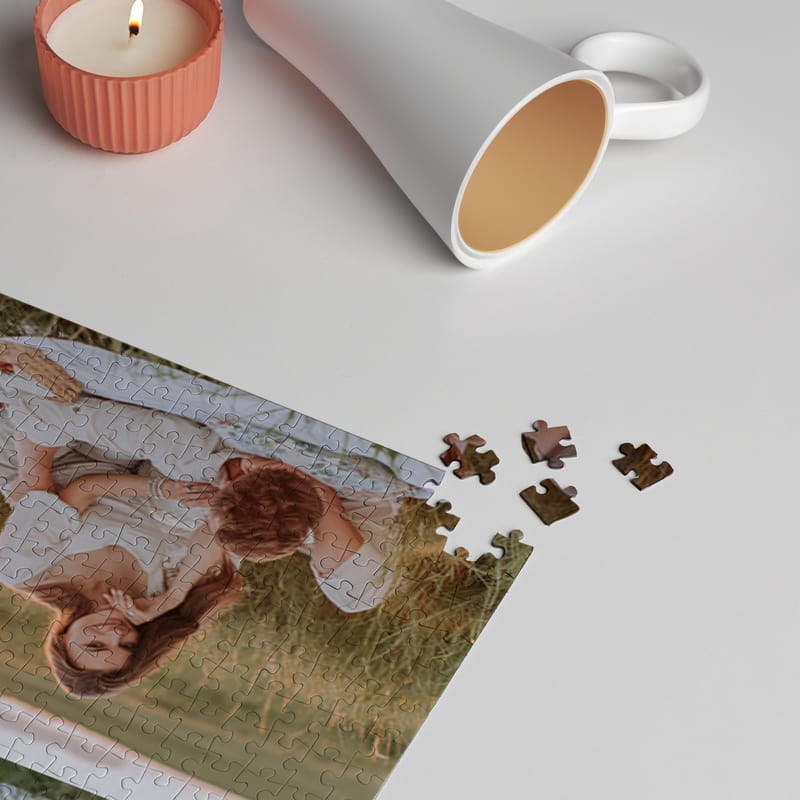 500 Parça Kişiye Özel 2 Fotoğraflı Kolaj Puzzle