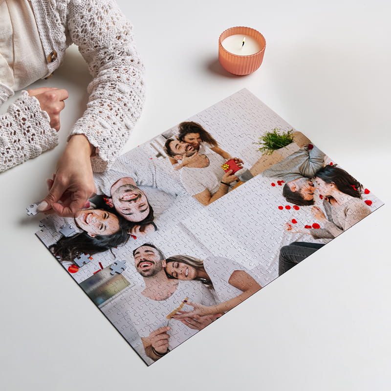 500 Parça Kişiye Özel 4'lü Kolaj Puzzle