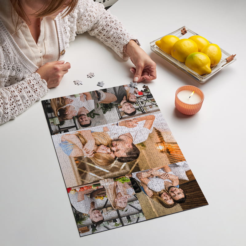 500 Parça Kişiye Özel 5 Fotoğraf Kolajlı Puzzle
