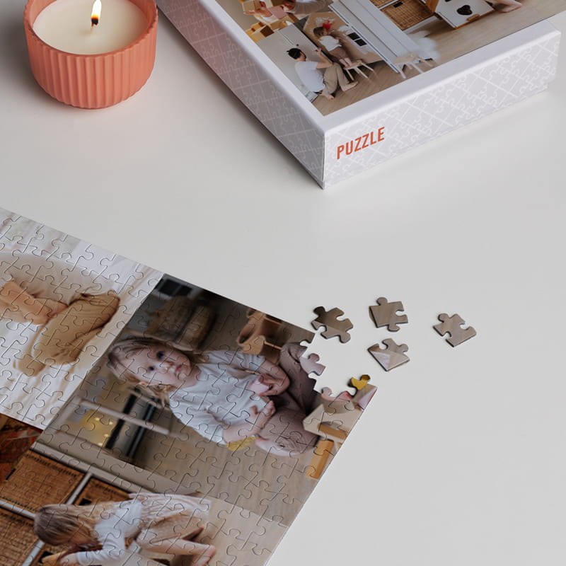 500 Parça Kişiye Özel Kutulu 6'lı Fotoğraf Kolajlı Puzzle