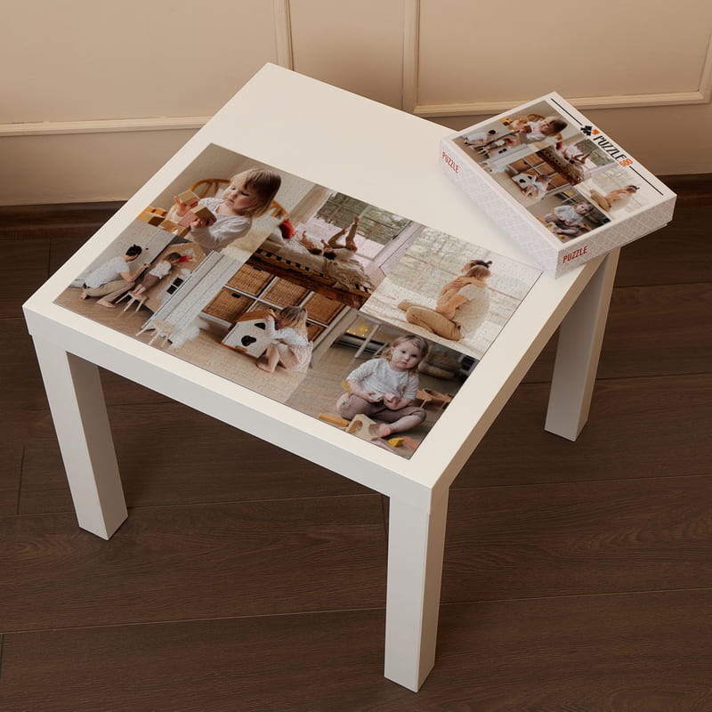 500 Parça Kişiye Özel Kutulu 6'lı Fotoğraf Kolajlı Puzzle