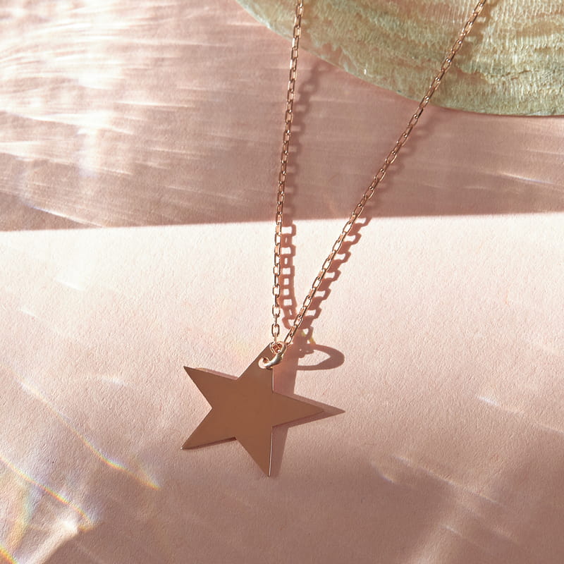 925 Ayar Gümüş Yıldız Kolye