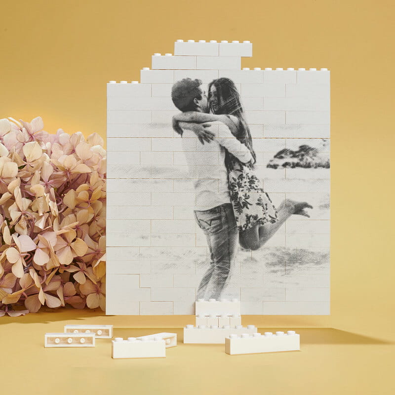 96 Parça Kişiye Özel Karakalem İllüstrasyonlu Block Puzzle