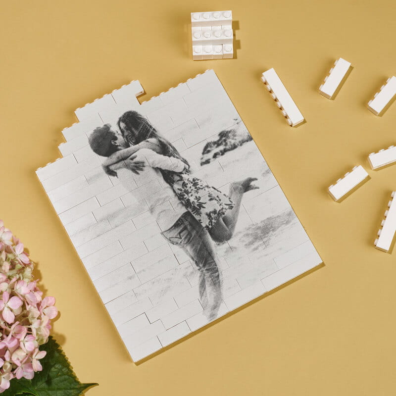 96 Parça Kişiye Özel Karakalem İllüstrasyonlu Block Puzzle