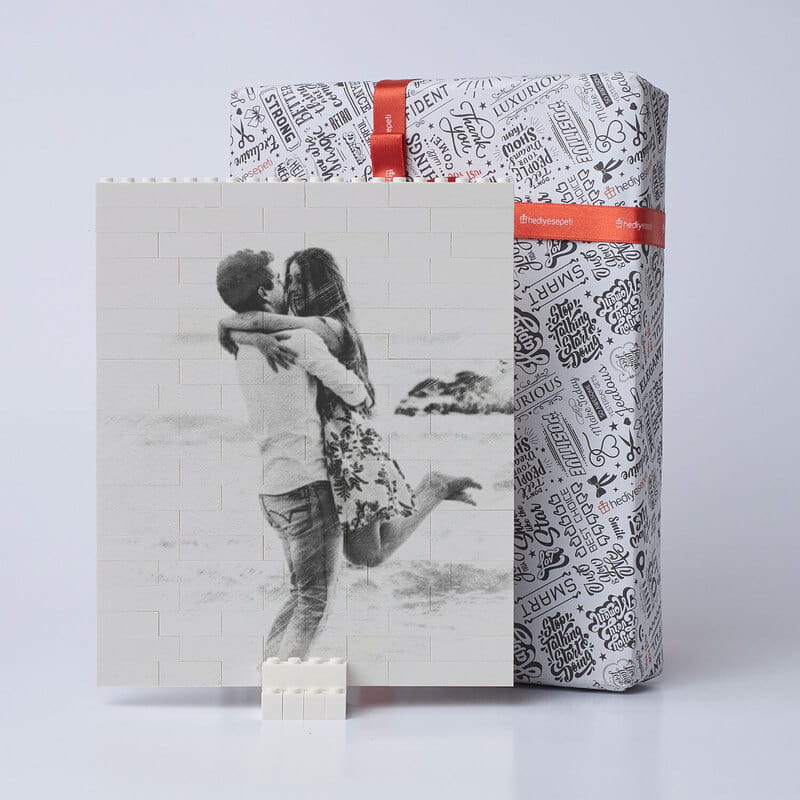 96 Parça Kişiye Özel Karakalem İllüstrasyonlu Block Puzzle