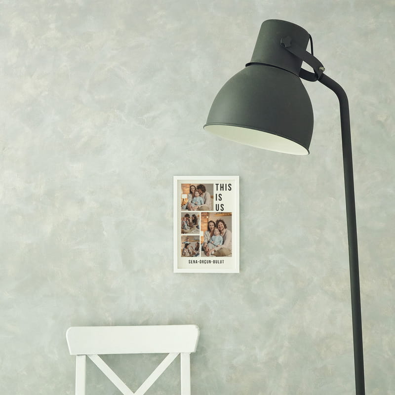 Aile İsim Yazılı Fotoğraflı Çerçeve