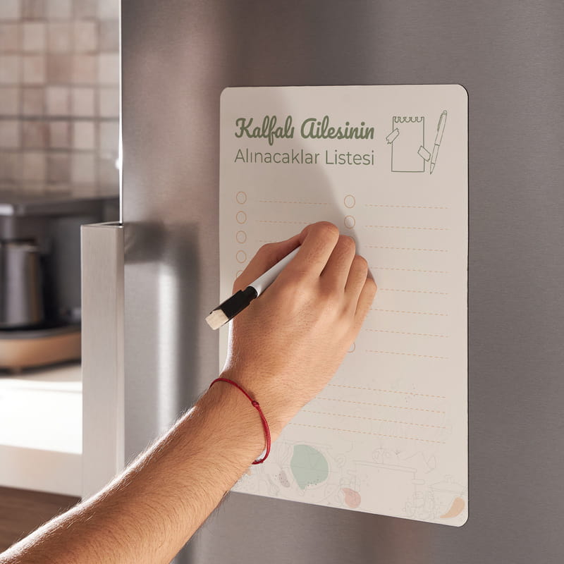 Aile İsmine Özel Alınacaklar Listesi Mutfak Magneti