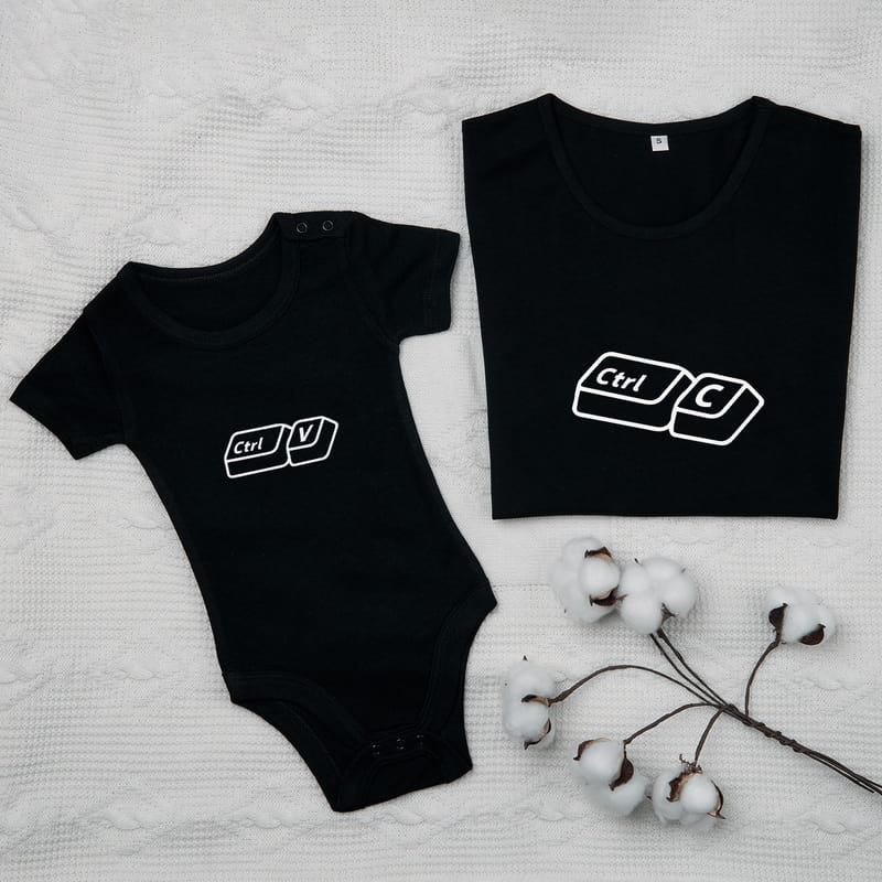 Annesinin Kopyası Tişört Çocuk Body Kombini - %100 Pamuklu Kumaş