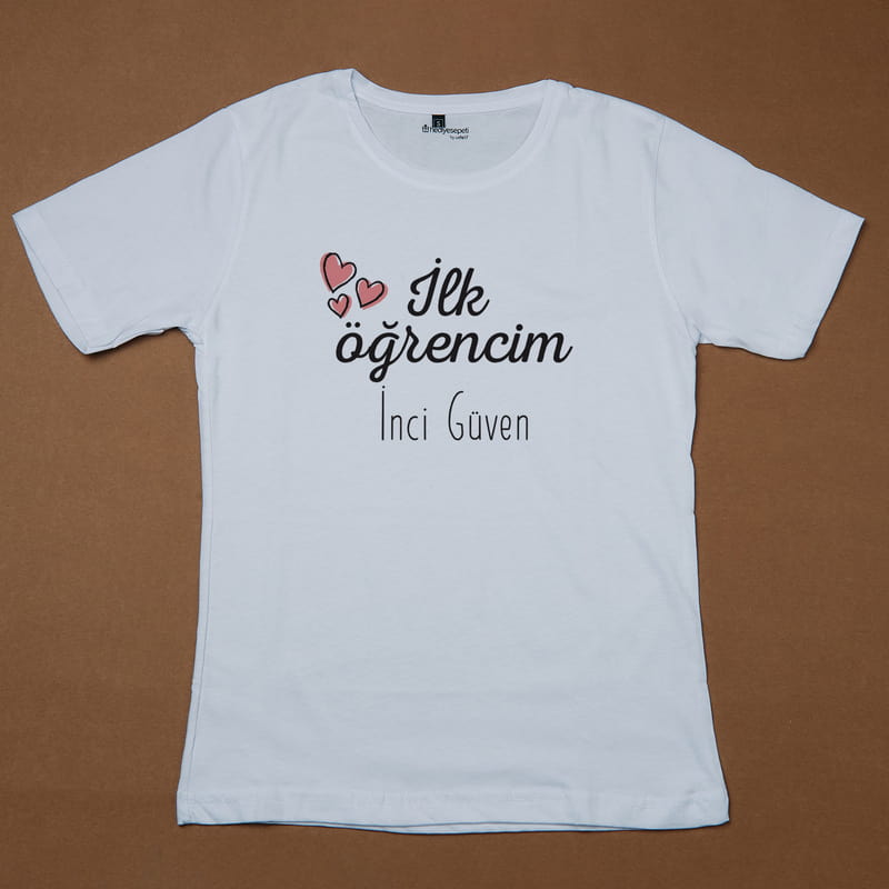 Anneye İlk Öğretmenler Günü Hediyesi Kişiye Özel Tasarım Tişört Body Seti