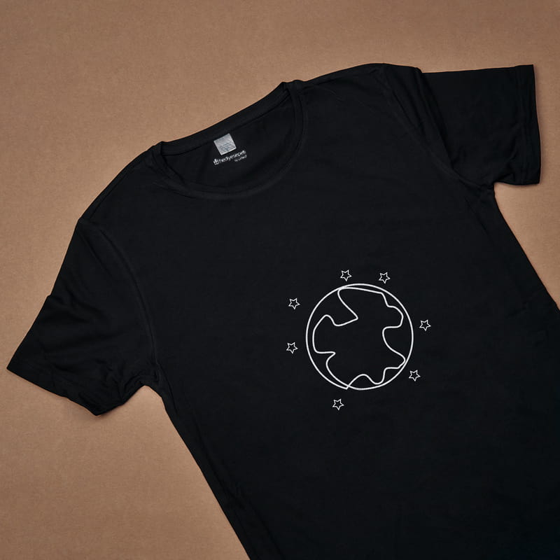 Astronot ve Ay Tasarımlı Baba Bebek Kombini