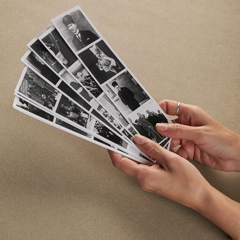Atatürk Fotoğraflı 10'lu Kitap Ayracı Seti