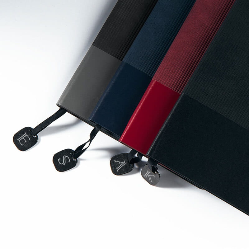 Ayraç Harf Özelleştirmeli Çift Dokulu Çizgili Defter