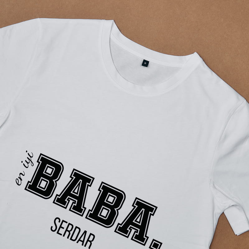 Baba Oğul Kombin İsim Yazılı Tişört ve Body