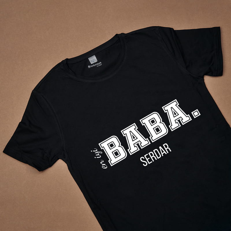 Baba Oğul Kombin İsim Yazılı Tişört ve Body