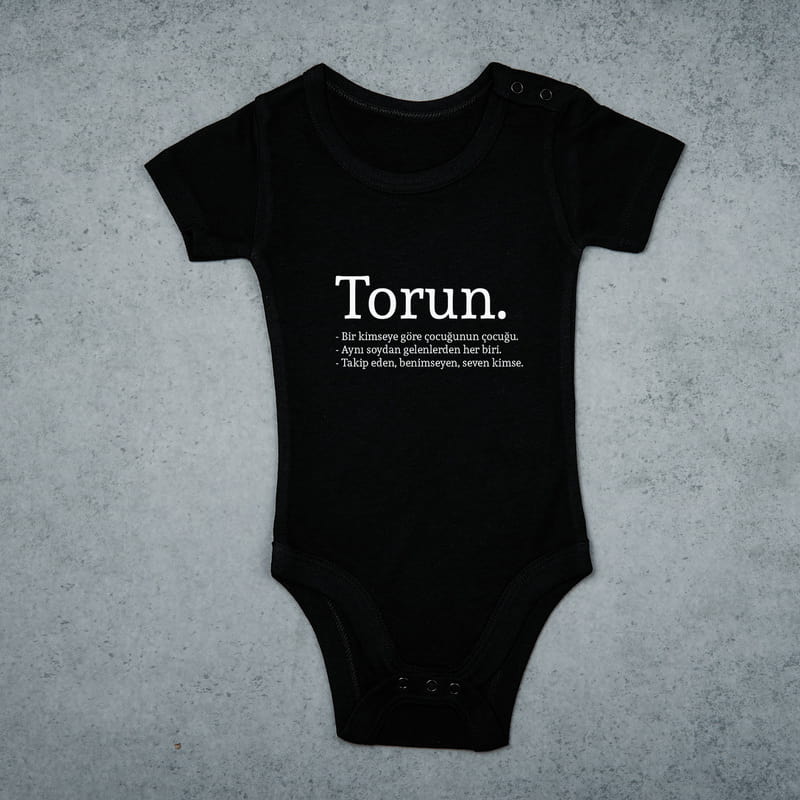 Babaanne Torun Anlamı Tişört Body Kombini - %100 Pamuklu Kumaş