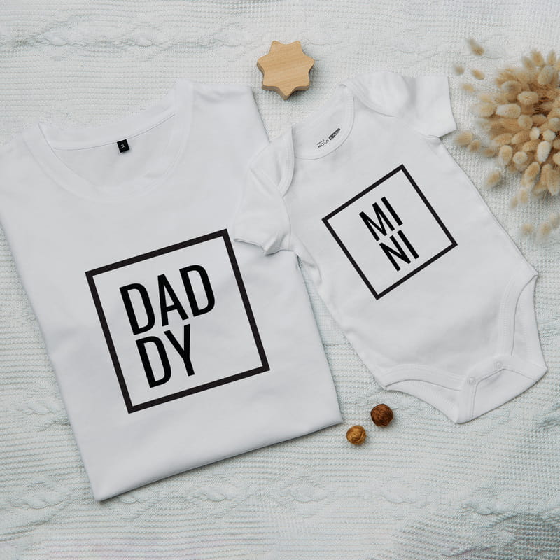 Babalar Günü Hediyesi Tişört Bebek Body Kombini - %100 Pamuklu Kumaş