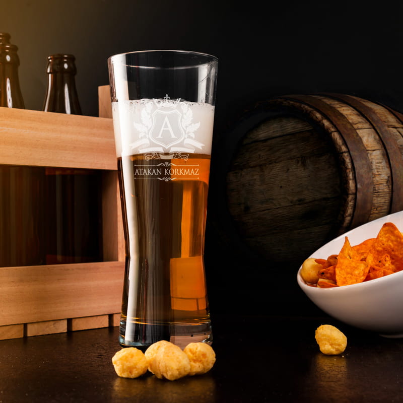 Baş Harf Logolu Bira Bardağı