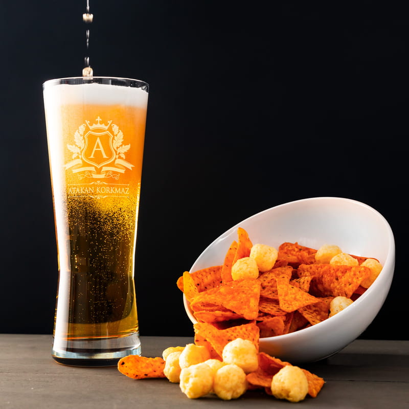 Baş Harf Logolu Bira Bardağı