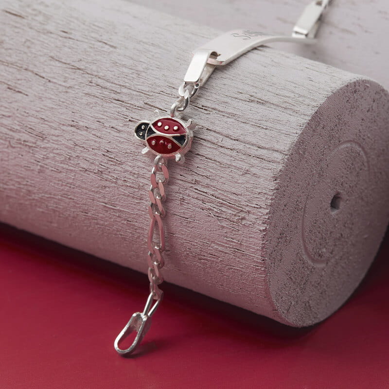 Bebek ve Çocuklar İçin İsimli Gümüş Uğur Böceği Künye