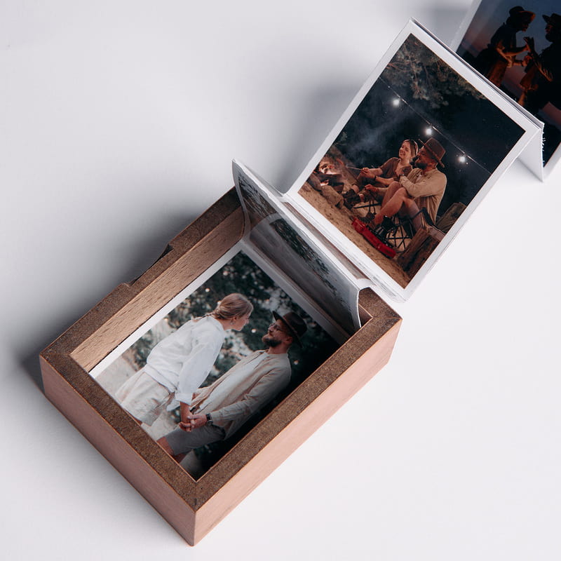 Bizi Tamamlayan Anılar Ahşap Akordiyon Fotoğraf Albümü