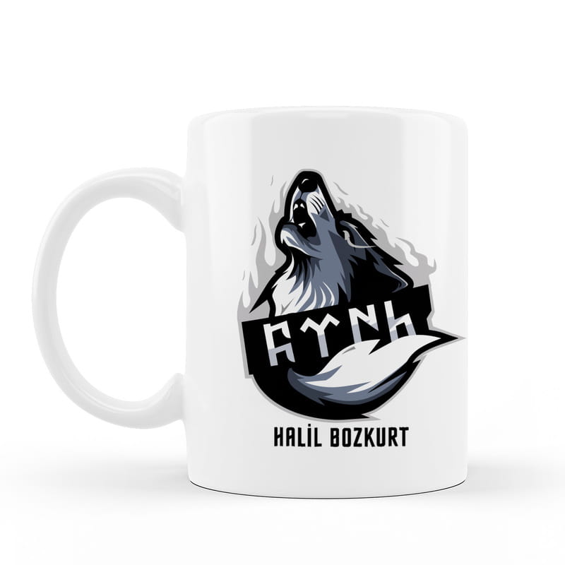Bozkurt Tasarımlı Kişiye Özel Porselen Kupa
