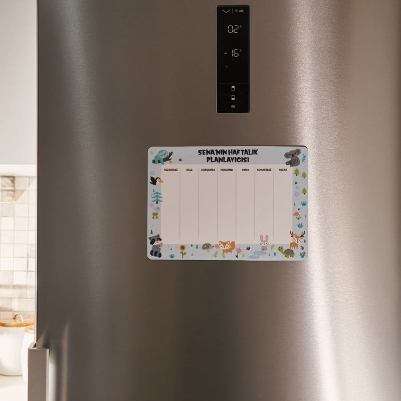 Çocuklara Özel İsimli Haftalık Planlayıcı Magnet