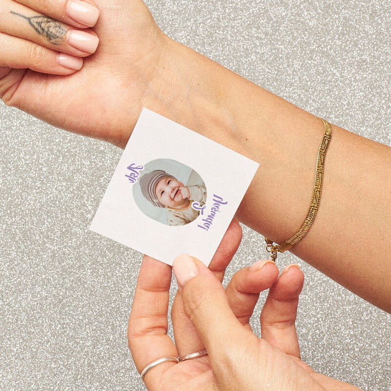 Doğum Günü Partisi İçin İsim Yazılı Fotoğraflı Geçici Dövme