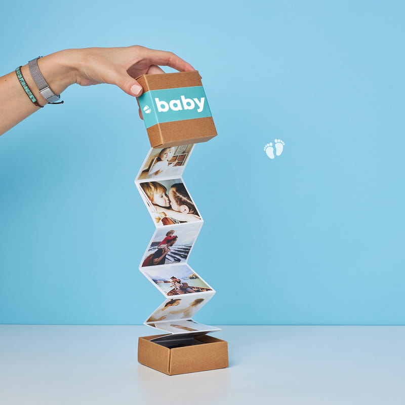 Erkek Bebek Hediyesi Akordiyon Fotoğraf Kutusu