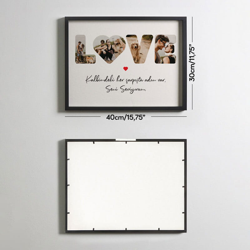 Fotoğraf Baskılı LOVE Çerçeve - 30x40