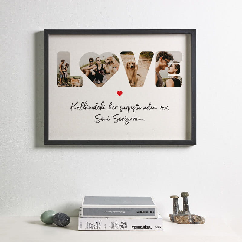 Fotoğraf Baskılı LOVE Çerçeve - 30x40